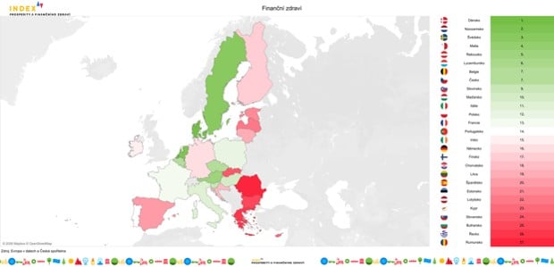 Zdroj: Index prosperity Česka